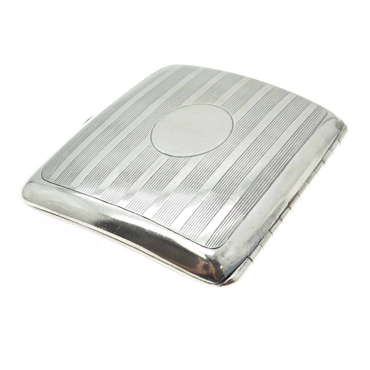 WATROUS MFG CO 925 Sterling Silver Antique Art Deco Carnelian Cigarette Case #38