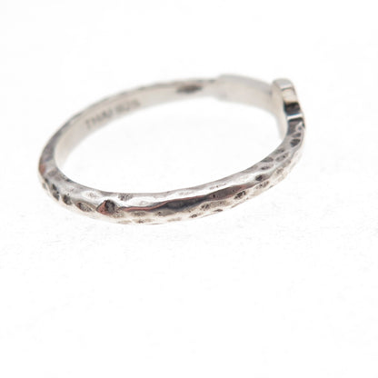 Silpada 925 Sterling Silver Vintage Cross Hammered Oxidized Ring Size 8.25