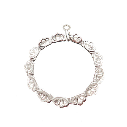Town & Country 925 Sterling Silver Vintage Engravable Round Tag Charm Pendant