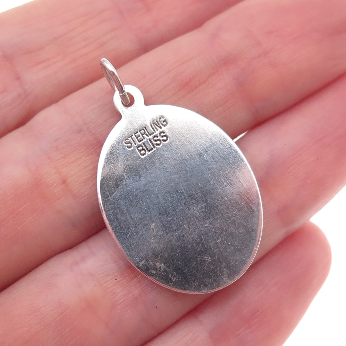 Bliss 925 Sterling Silver Vintage Saint Martin Religious Medal Charm Pendant