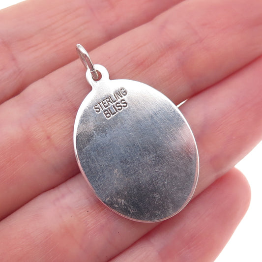 Bliss 925 Sterling Silver Vintage Saint Martin Religious Medal Charm Pendant
