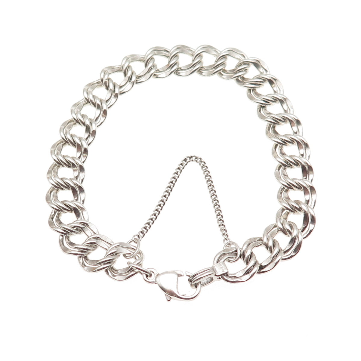 James Avery 925 Sterling Silver Vintage Double Bismark Link Bracelet 7.25"
