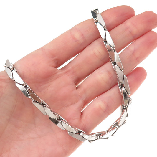 Orlando Orlandini UnoAErre 925 Sterling Silver Vintage Italy Chain Necklace 16"