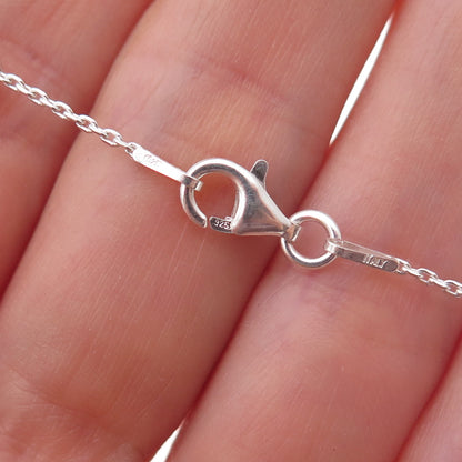 925 Sterling Silver Diamond-Cut Beads By The Yard Cable Chain Necklace 24"