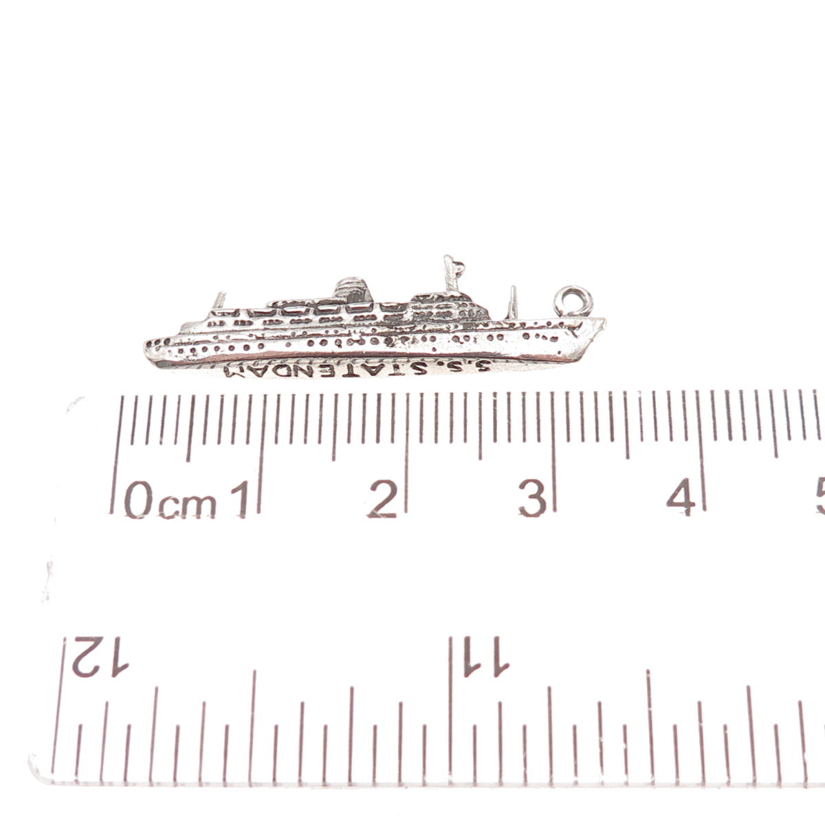 925 Sterling Silver Vintage SS Statendam Transatlantic Liner Charm Pendant