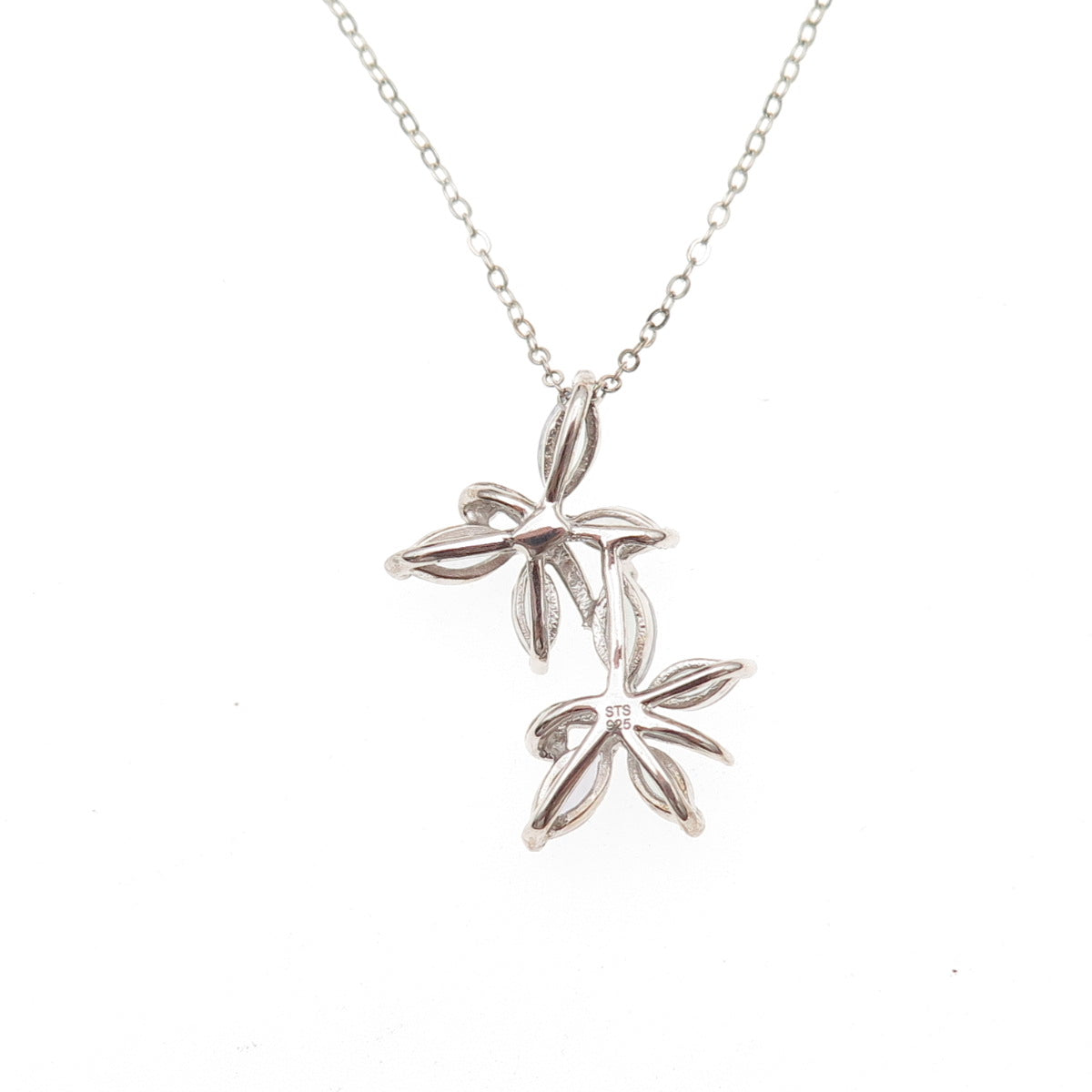 Chuck Clemency 925 Sterling Silver Real Tanzanite Butterfly Chain Necklace 20"
