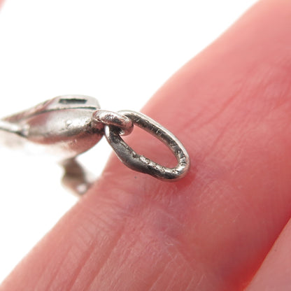925 Sterling Silver Vintage Airplane 3D Charm Pendant
