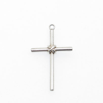 925 Sterling Silver Vintage Cross Religious Minimalist Charm Pendant