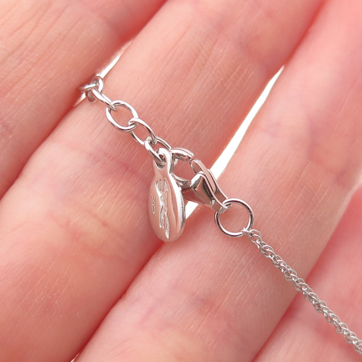 NJO Designs 925 Sterling Silver Dublin C Z Twisted Rope Chain Necklace 16-18"