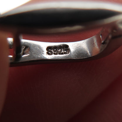 925 Sterling Silver Vintage Real Pear-Cut Mystic Quartz Teardrop Dangle Earrings