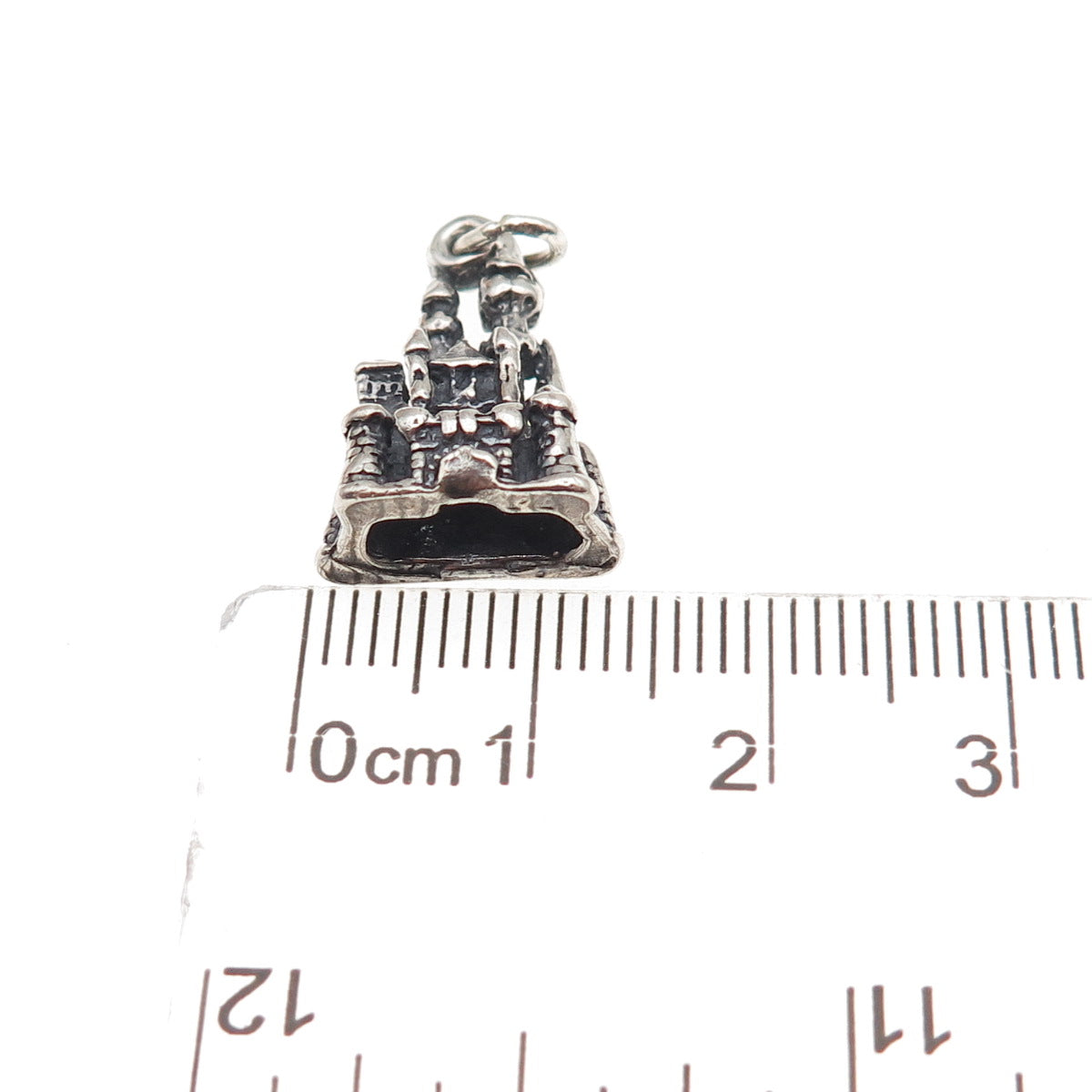 Disney 925 Sterling Silver Vintage Disneyland Cinderella Castle 3D Mini Pendant