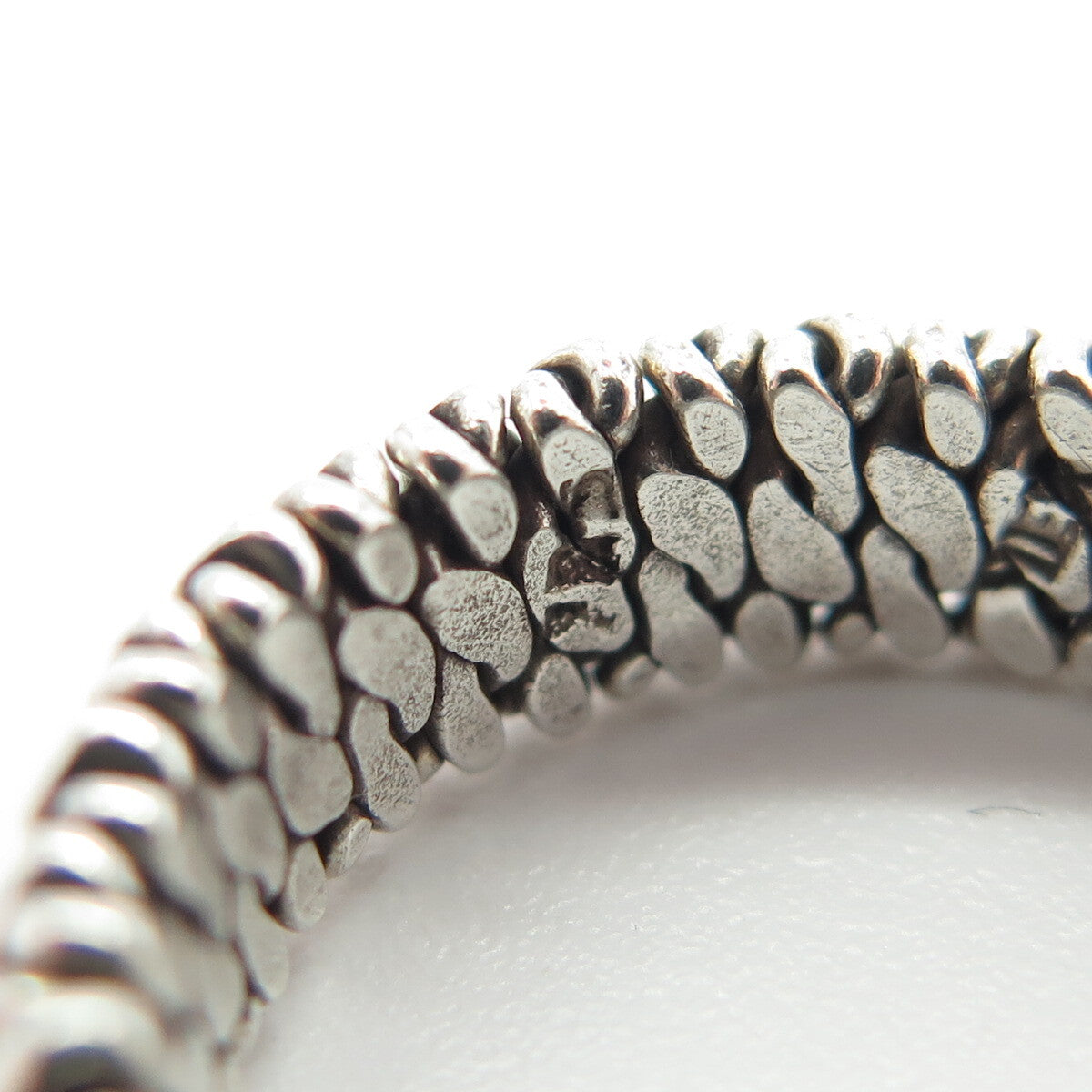 925 Sterling Silver Vintage Woven Rope Band Ring Size 8.75