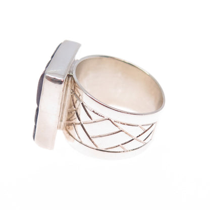 JAY KING DESERT ROSE Sterling Silver Vintage Sugilite Oxidized Ring Size 5.75