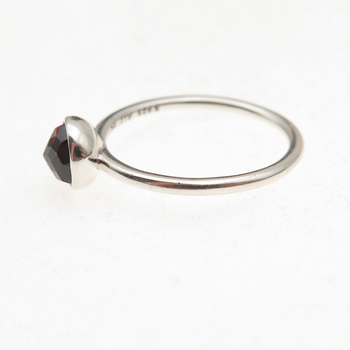 Pandora 925 Sterling Silver Red Crystal January Birthstone Ring Size 7