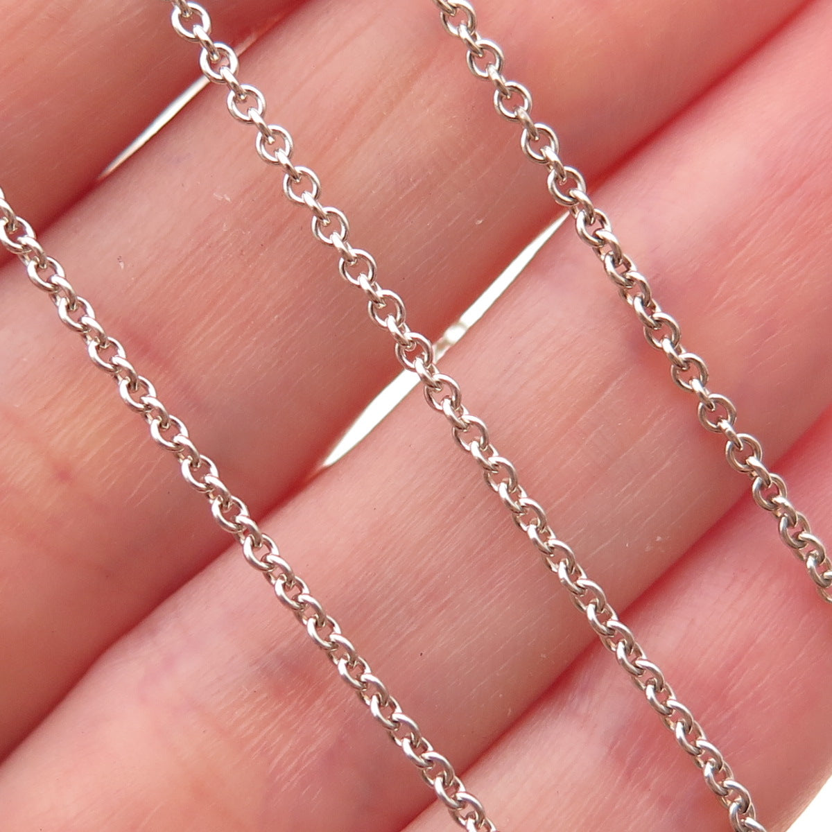 Tiffany & Co. Elsa Peretti 925 Sterling Silver Vintage Cable Chain Necklace 16"
