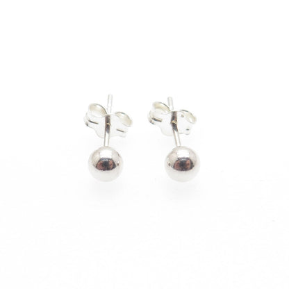 925 Sterling Silver Ball Bead Stud Earrings