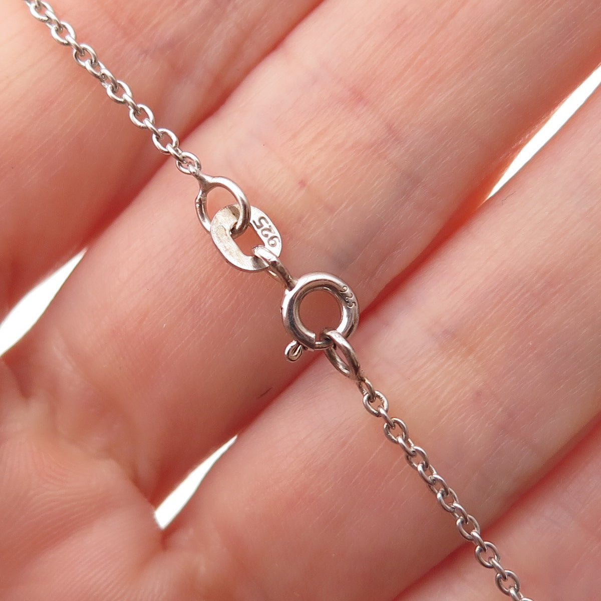 Chuck Clemency 925 Sterling Silver Real Tanzanite Cable Chain Necklace 18"
