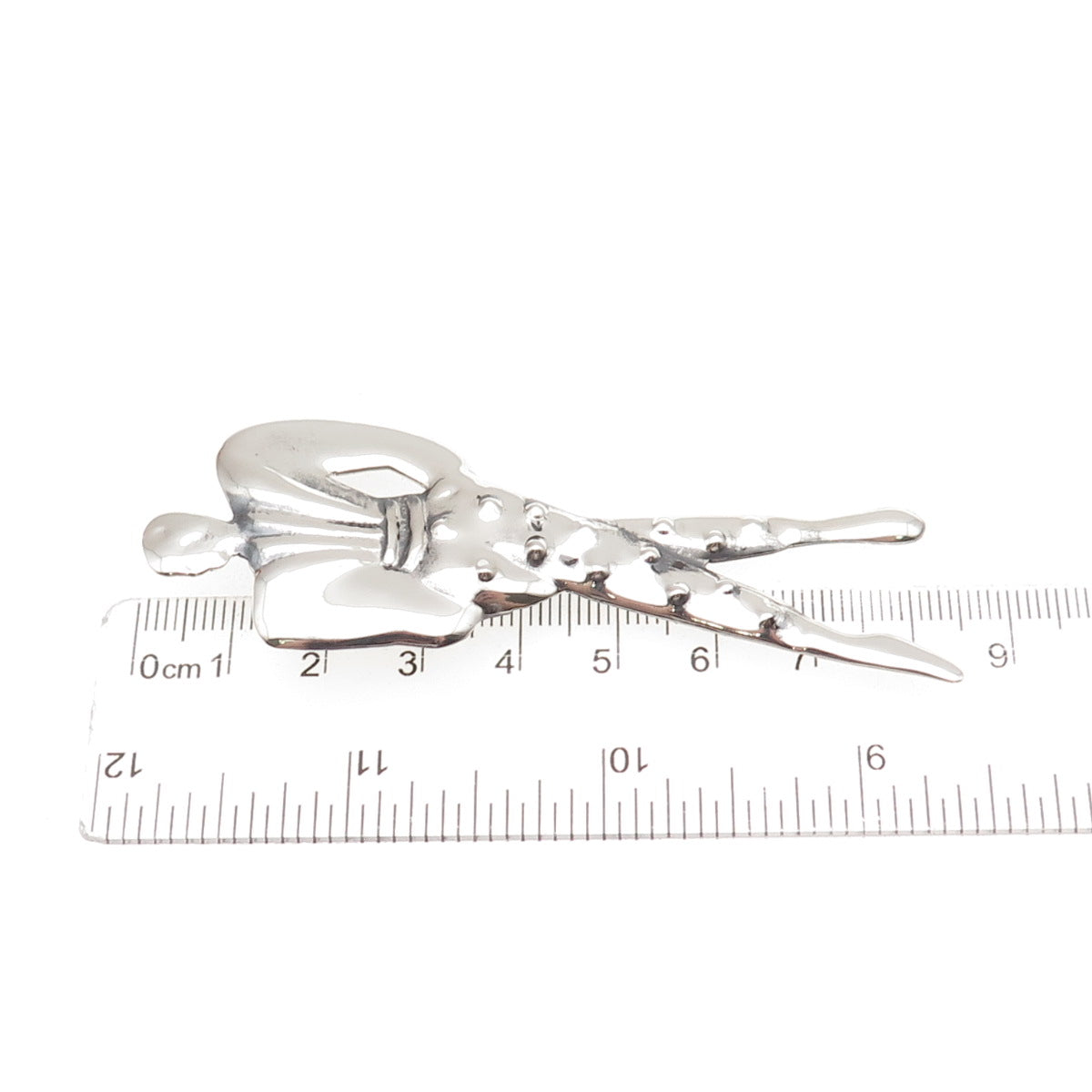 925 Sterling Silver Vintage Mexico Lady in Costume Oxidized Pin Brooch