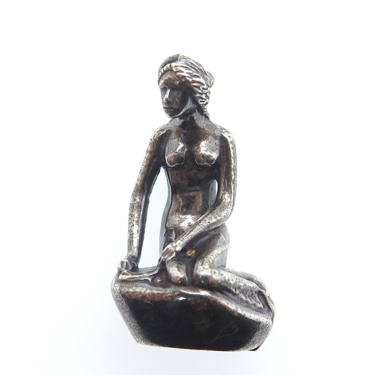 BERNARD HERTZ 925S Sterling Silver Vintage Denmark Mermaid 3D Charm Pendant