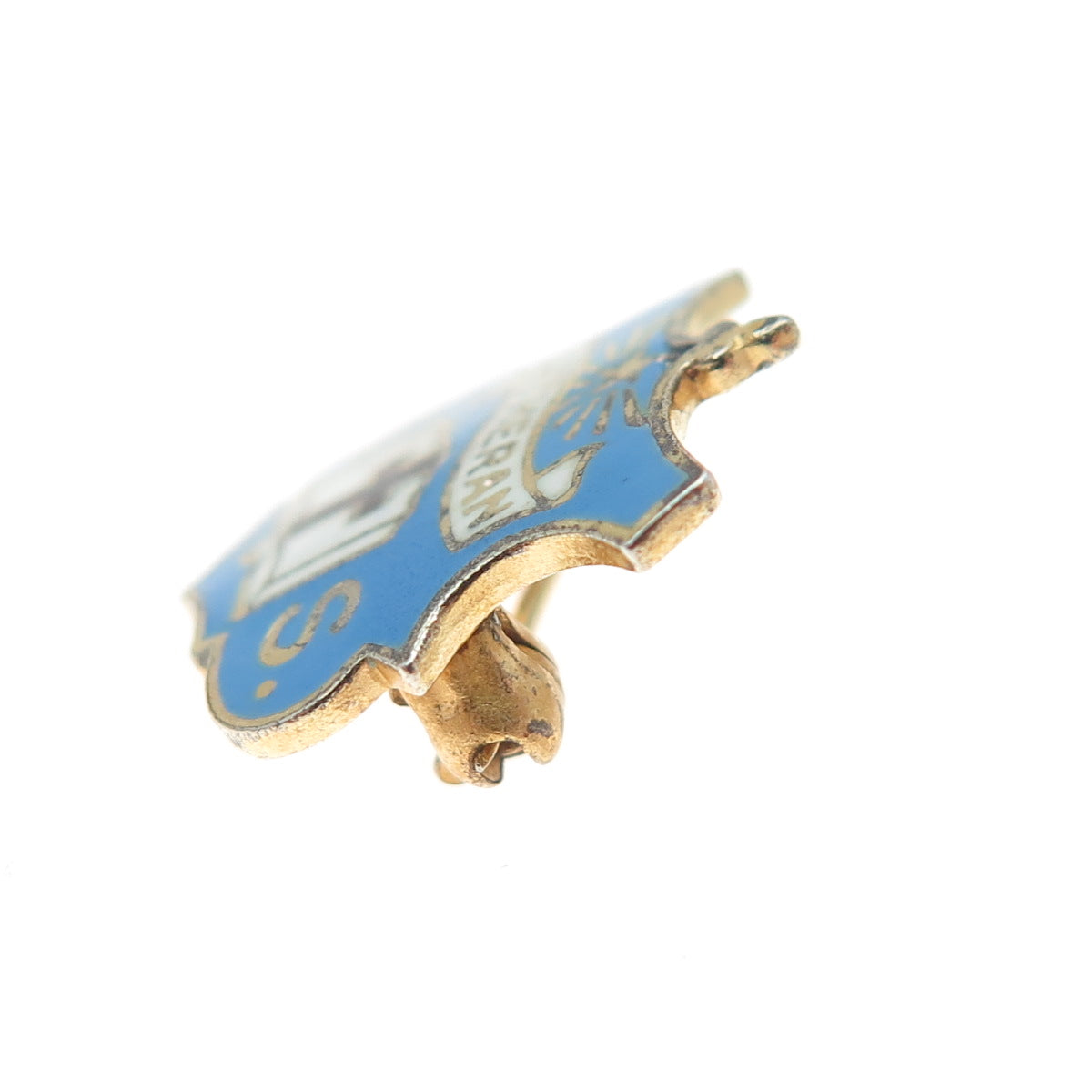 WACO 925 Sterling Silver Gold Plated Vintage Enamel Lutheran Sunday School Pin