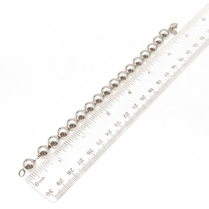 Tiffany & Co 925 Sterling Silver Vintage HardWear Ball Beaded Link Bracelet 6.5"