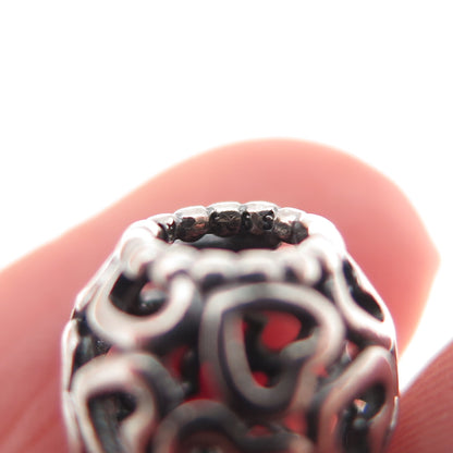 PANDORA 925 Sterling Silver Open Your Heart Slide Bead Charm