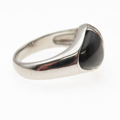 925 Sterling Silver Real Abalone Shell & C Z Modernist Ring Size 8.75