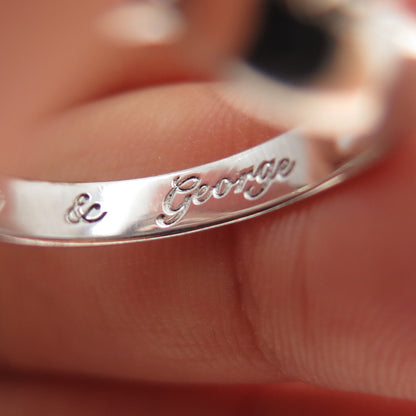 BGE BRADFORD 925 Sterling Silver Real Round-Cut Diamond Ring Size 6.25