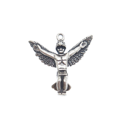 WHEELER MFG CO Sterling Silver Vintage Southwest Eagle Dancer Minimalist Pendant
