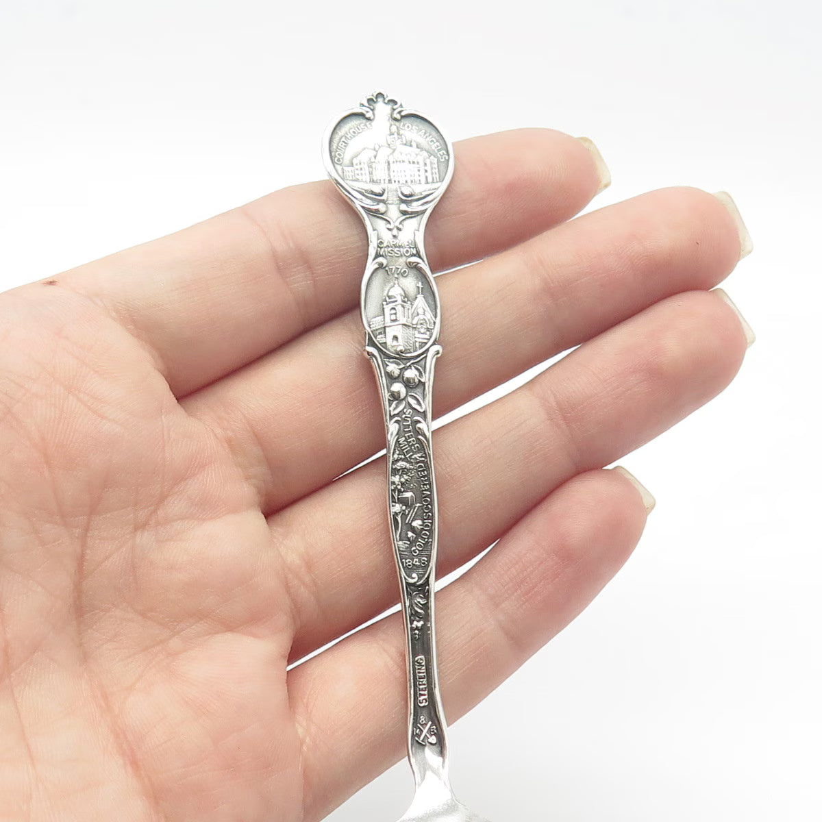 925 Sterling Silver Antique Joseph Mayer & Bros. Los Angeles Demitasse Spoon
