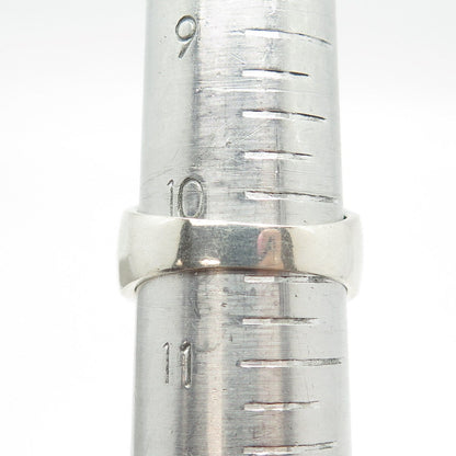 925 Sterling Silver Vintage Ribbed Ring Size 10.5