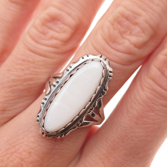 Carolyn Pollack Old Pawn Sterling Silver Vintage Southwestern MOP Ring Size 7