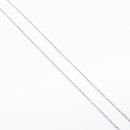 925 Sterling Silver White & Blue C Z Hamsa Rolo Chain Necklace 18"