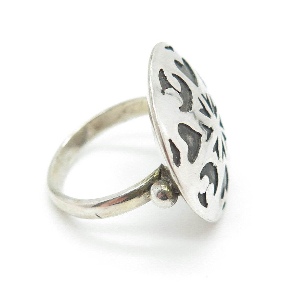 925 Sterling Silver Vintage Spades Playing Cards Symbol Oxidized Ring Size 7