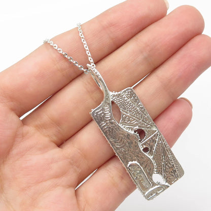 925 Sterling Silver Vintage Ylenja by Glauco Creazioni Rolo Chain Necklace 14"