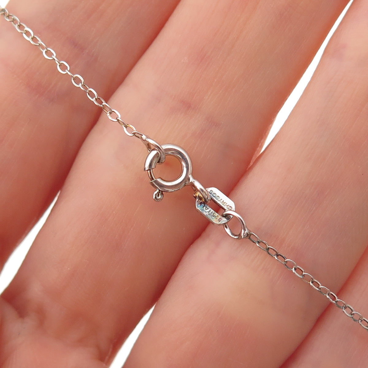 Chuck Clemency Sterling Silver Real Tanzanite Floral Cable Chain Necklace 20"