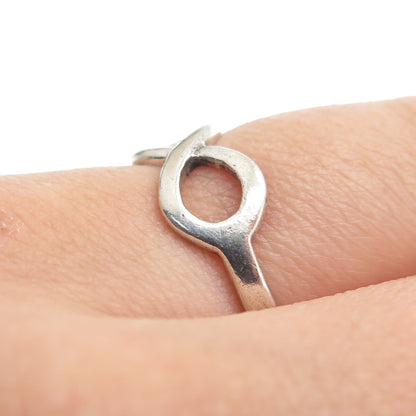 925 Sterling Silver Vintage Infinity Ring Size 8.25