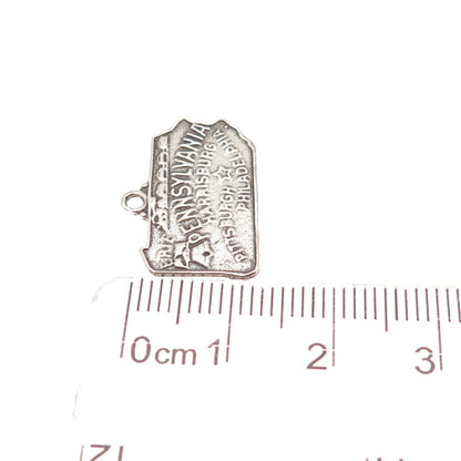Bell Trading Post 925 Sterling Silver Vintage Pennsylvania Mini Charm Pendant