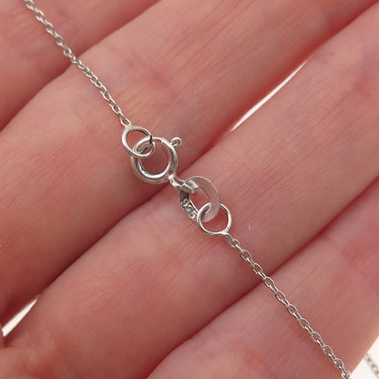 Chuck Clemency 925 Sterling Silver Real Tanzanite White Topaz Chain Necklace 20"
