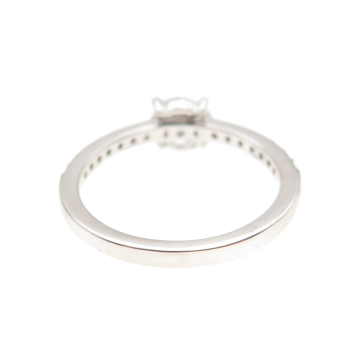 DSMK 925 Sterling Silver Round & Marquise-Cut C Z Engagement Ring Size 7.25