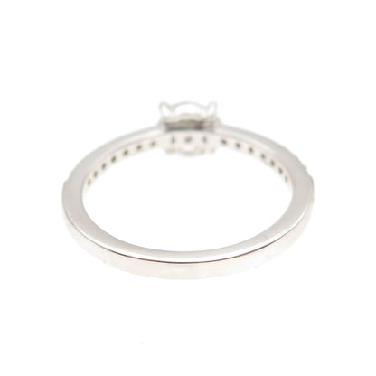 DSMK 925 Sterling Silver Round & Marquise-Cut C Z Engagement Ring Size 7.25