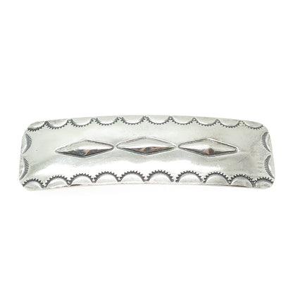 ROBERT JOHNSON NAVAJO Old Pawn Sterling Silver Southwestern Hair Barrette