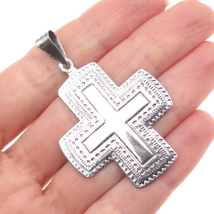 Bayanihan 925 Sterling Silver Vintage Cross Oxidized Pendant