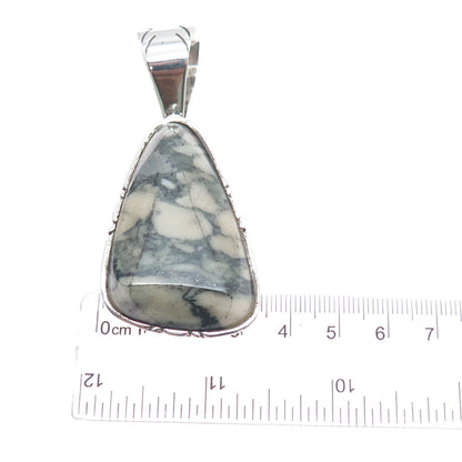 Jay King Desert Rose 925 Sterling Silver Vintage Real Jasper Modernist Pendant