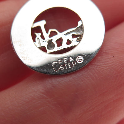 CREA 925 Sterling Silver Vintage Bermuda Carriage Mini Charm Pendant