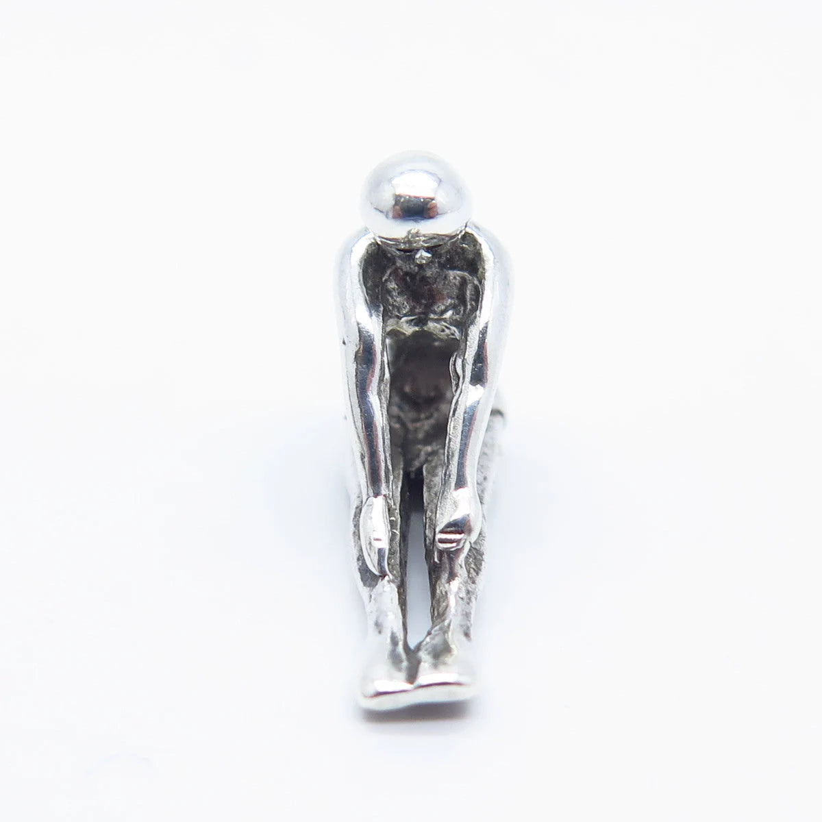 925 Sterling Silver Vintage Gymnast / Athlete Girl Charm Pendant