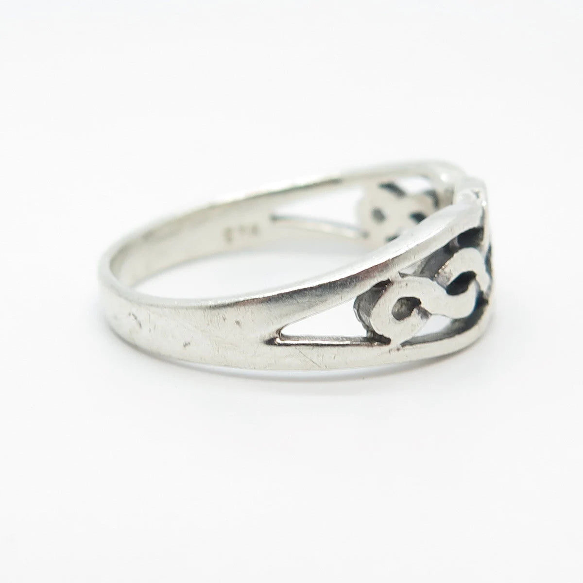925 Sterling Silver Vintage Celtic Ring Size 9.75