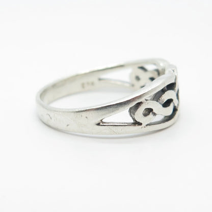 925 Sterling Silver Vintage Celtic Ring Size 9.75