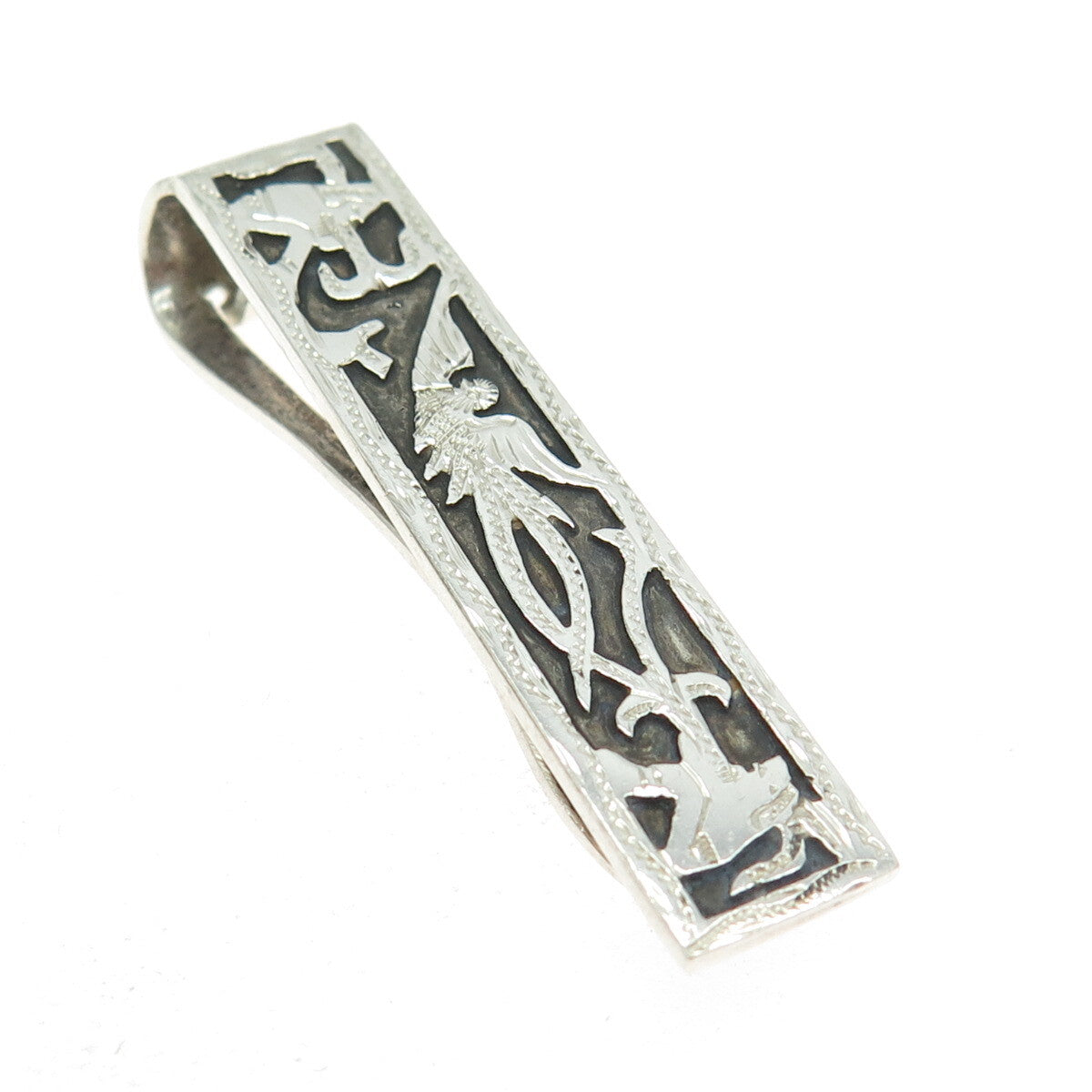 900 Silver Vintage Guatemala Phoenix Bird Tie Clip