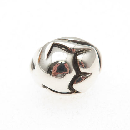 925 Sterling Silver Vintage Pregnant Woman Oxidized Dome Ring Size 4.5
